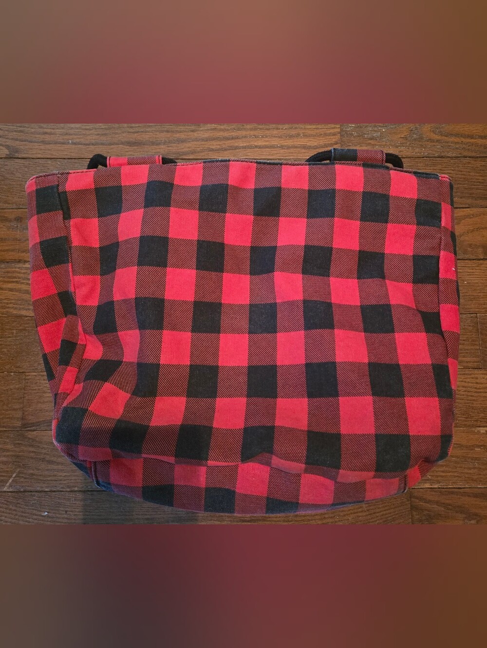 Farmhouse Is My Style Red and Black Plaid Bag